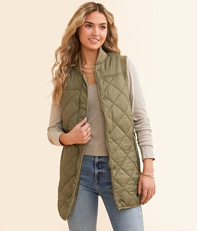 LIV Outdoor Aster Quilted Bomber Vest front view