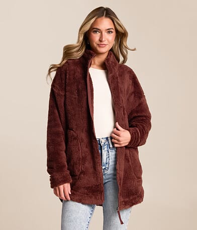 LIV Outdoor Leila Sherpa Fleece Insulated Jacket front view