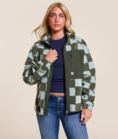 LIV Outdoor Dawn Checker Fleece Jacket front view