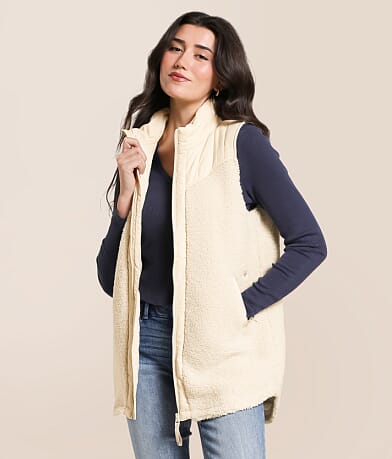 LIV Outdoor Vela Long Sherpa Vest front view