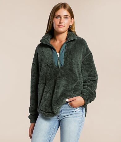 LIV Outdoor Leila Sherpa Fleece Insulated Pullover front view