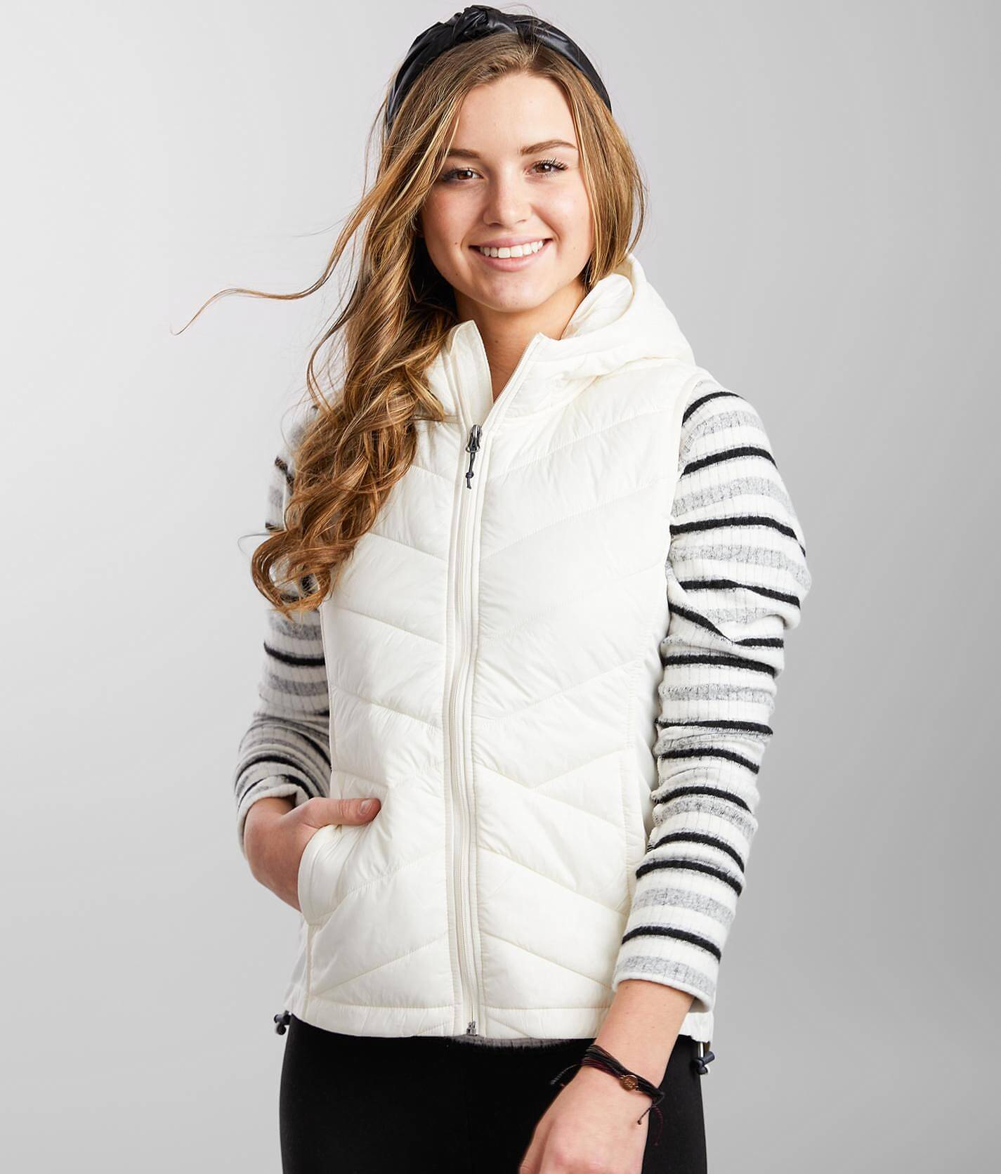 hooded puffer vest womens