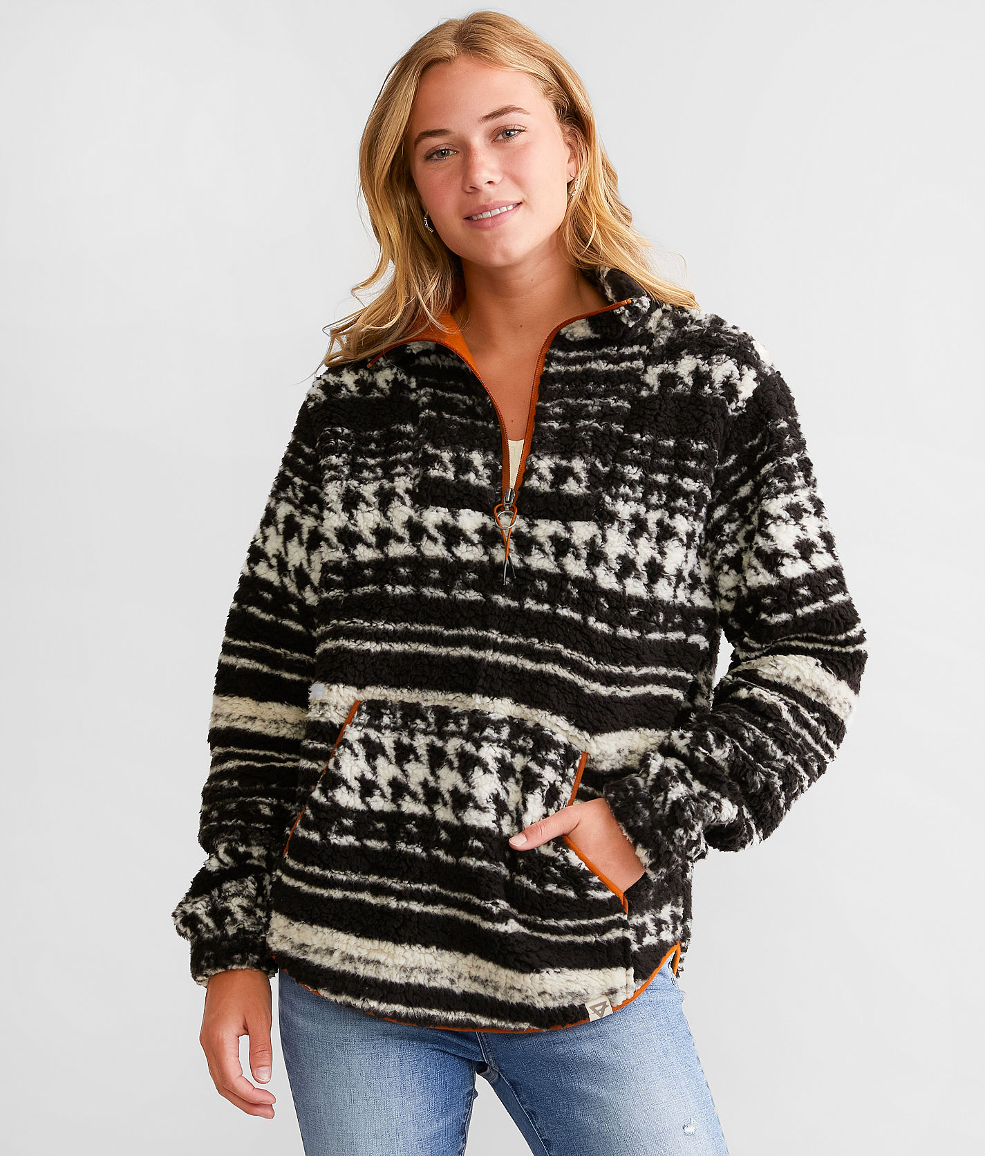 LIV Outdoor Wiley Sherpa Fleece Pullover - Women's Sweatshirts in Meteorite  Black