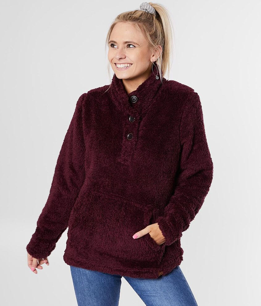 LIV Outdoor Para Sherpa Mock Neck Pullover front view