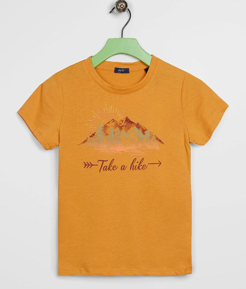 Girls Daytrip Take A Hike T Shirt Girl S T Shirts In Honey Gold Buckle