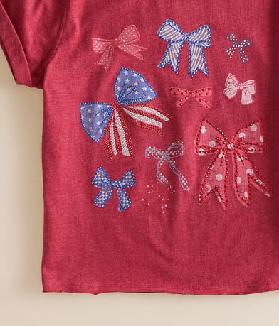 Girls - Americana Bow T-Shirt thumbnail 3