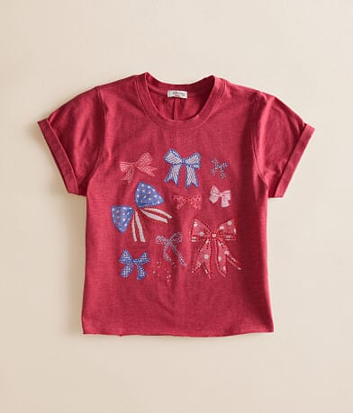 Girls - Modish Rebel Americana Bow T-Shirt - Girl's Graphic T