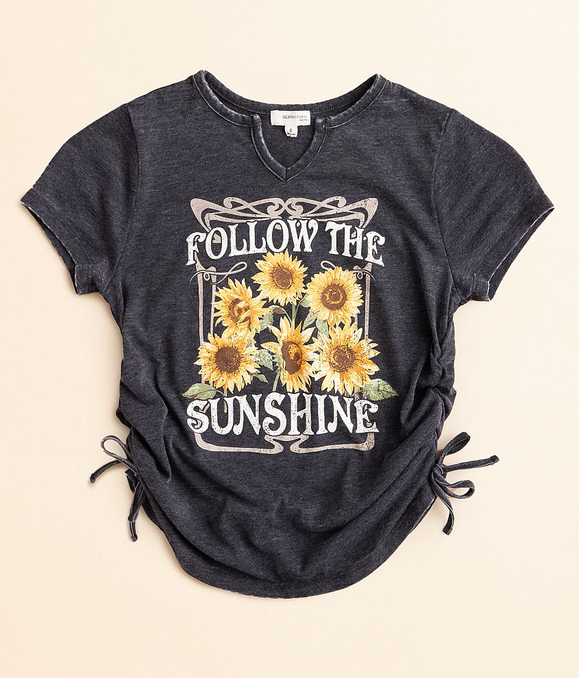 Girls - Modish Rebel Follow The Sunshine T-Shirt front view