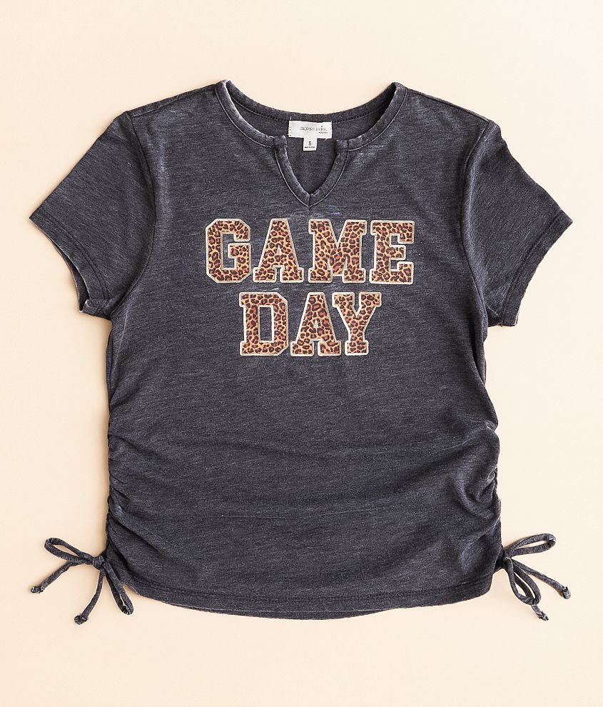 Girls - Modish Rebel Foiled Game Day T-Shirt front view