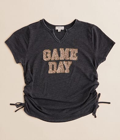 Modish Rebel Girls - Game Day Leopard T-Shirt front view