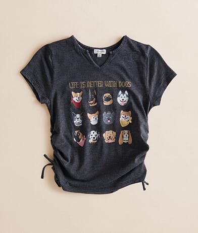 Girls - Puppy Burnout T-Shirt