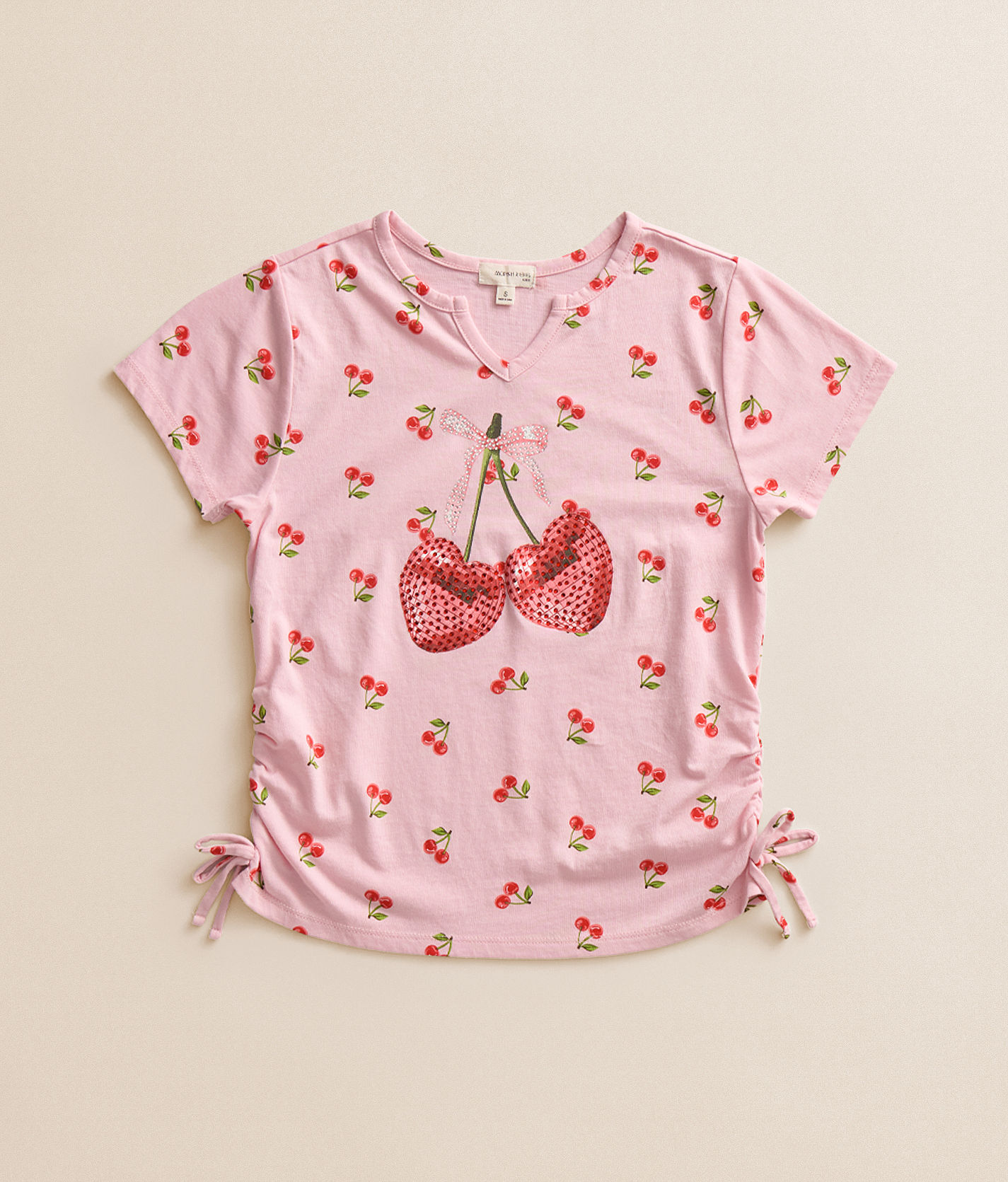 Girls - Modish Rebel Rhinestone Cherry T-Shirt - Girl's Graphic T