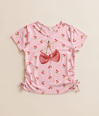 Girls - Rhinestone Cherry T-Shirt