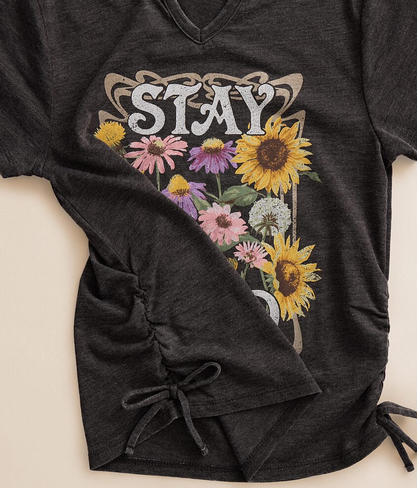 Girls - Stay Wild Sunflower T-Shirt