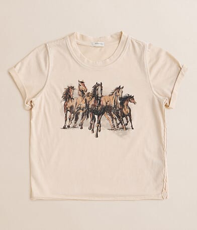 Modish Rebel Girls - Howdy Horse T-Shirt front view