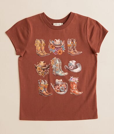 Modish Rebel Girls - Boots & Hats T-Shirt front view