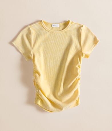 Girls - Washed Rib Knit T-Shirt