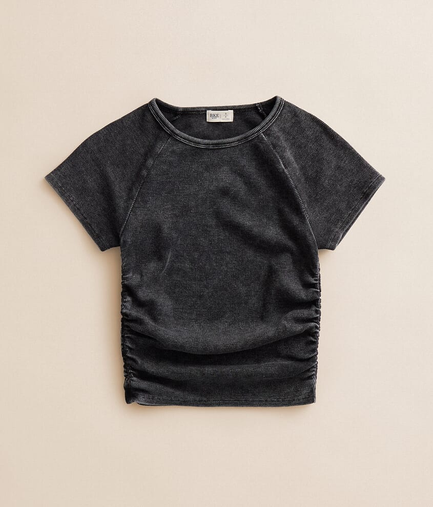 Girls - Washed Rib Knit T-Shirt