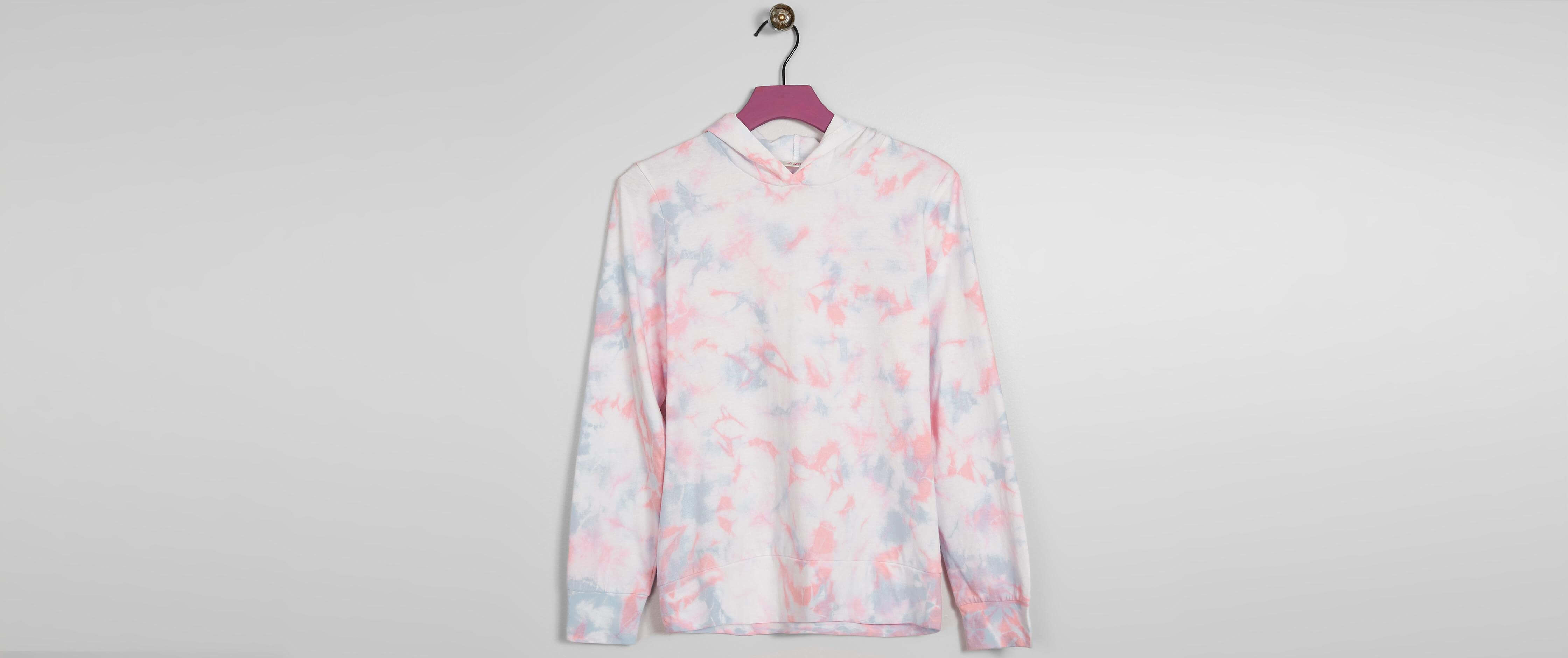 pink and blue tie dye sweatshirt