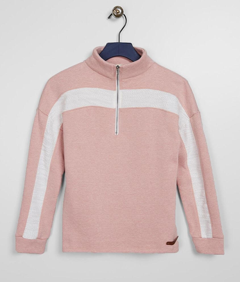 Girls - BKE Heathered Quarter Zip Pullover front view