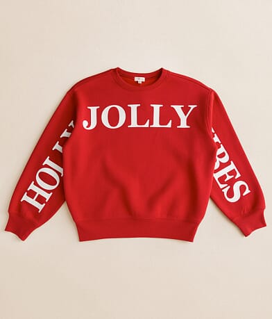 Modish Rebel Girls - Holly Jolly Vibes Pullover front view