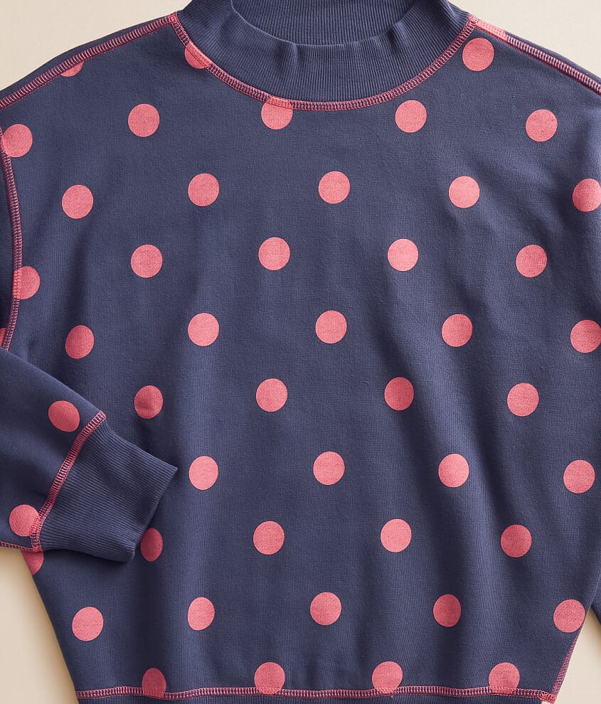 Girls - Polka Dot Reversible Pullover