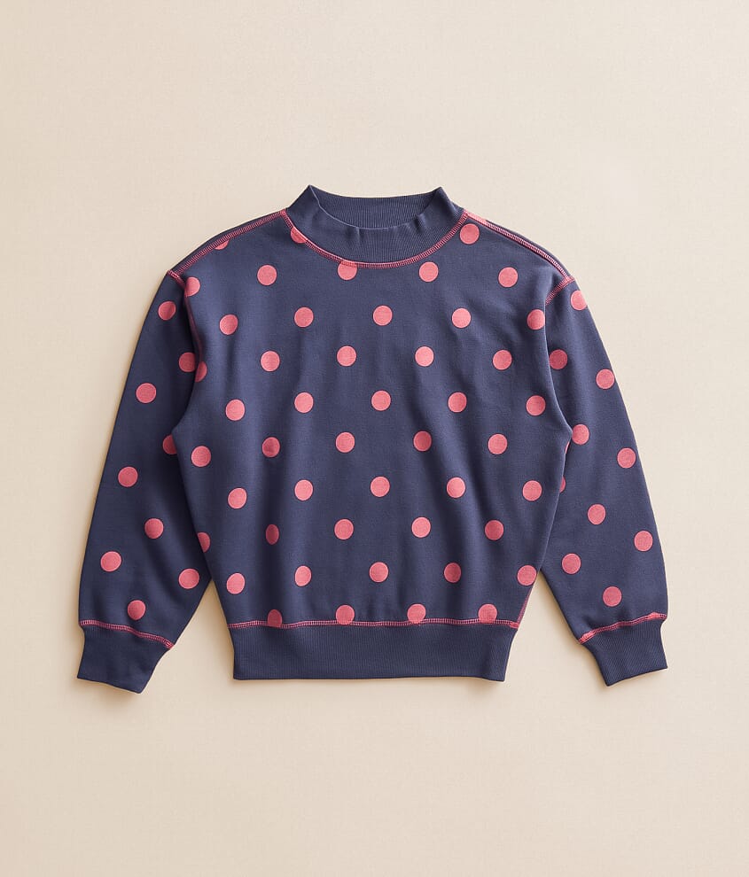 Girls - Polka Dot Reversible Pullover