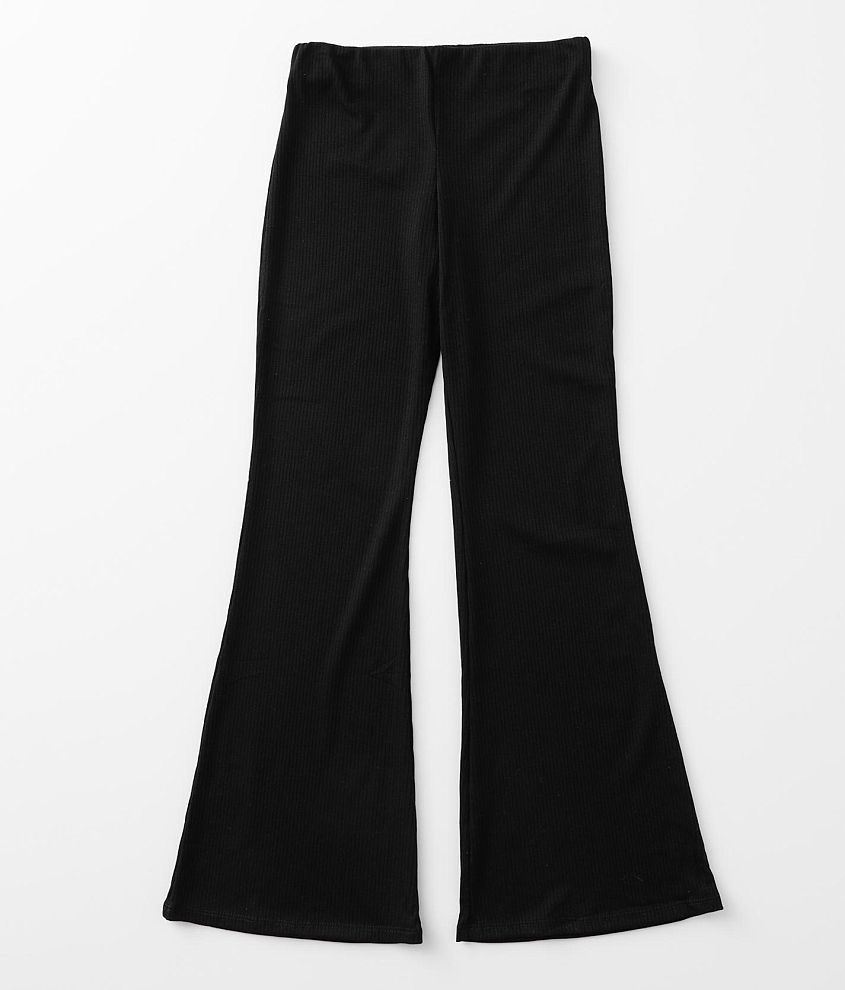 Seamless rib knit flare pants - Black – Bee Unique Boutique