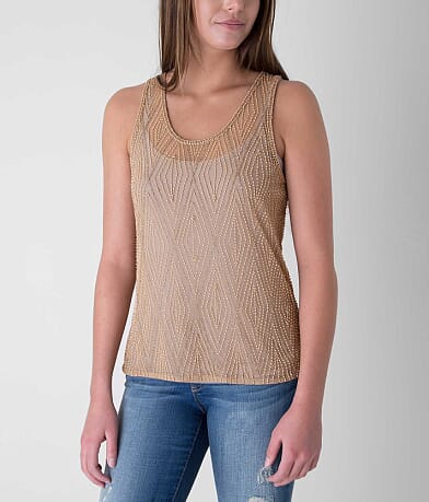 Black Beaded Tank Top misc detail 2 view