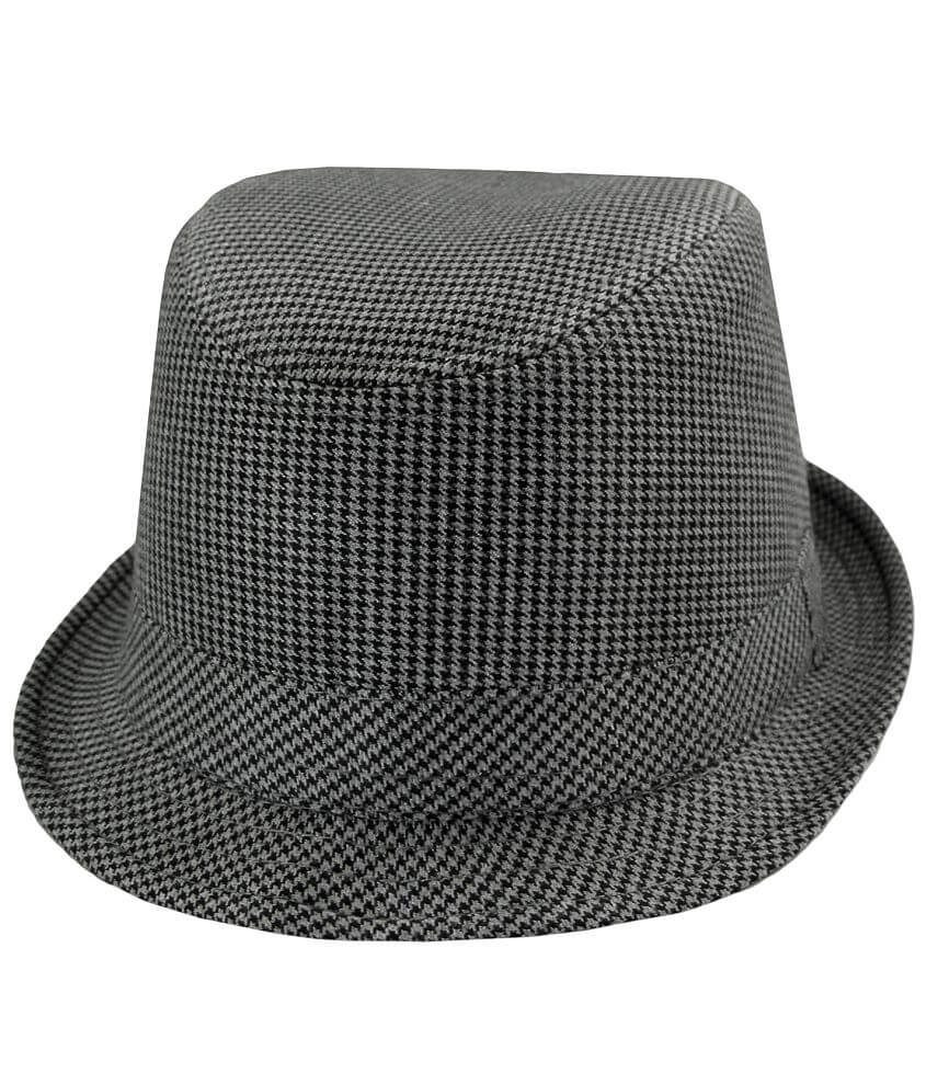 Free Authority Mini Houndstooth Fedora Hat Men #39 s Hats in Grey Buckle