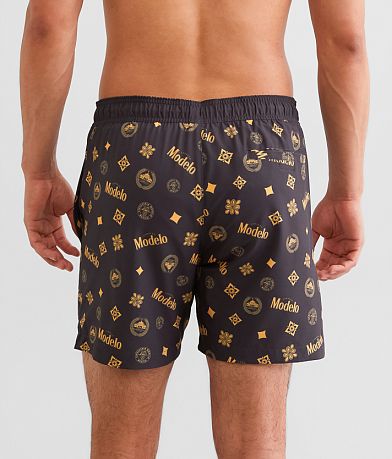 Bioworld&#174; Modelo&#8482; Cerveza Stretch Swim Trunks back view