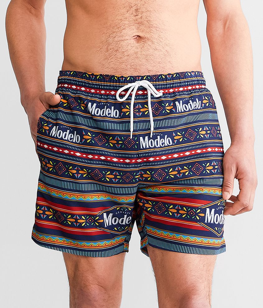 Bioworld Modelo Striped Swim Trunks