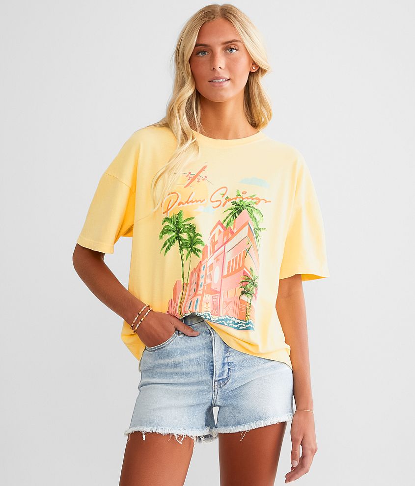 Modish Rebel Palm Springs T-Shirt - Women's T-Shirts in Light Yellow ...