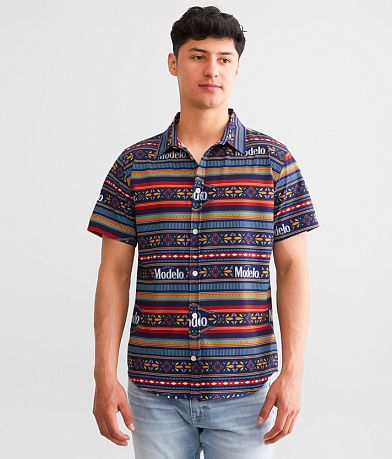 Bioworld® Modelo™ Stripe Stretch Shirt front view