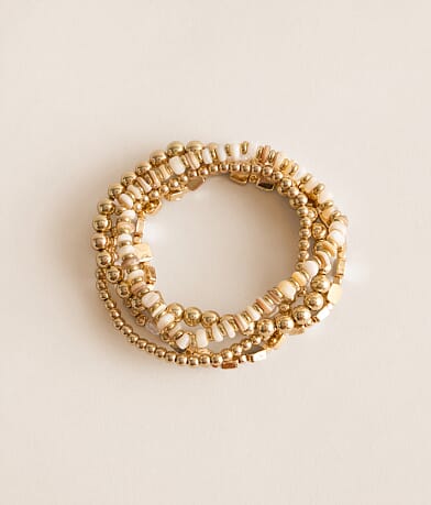 5 Pack Beaded Bracelet Set