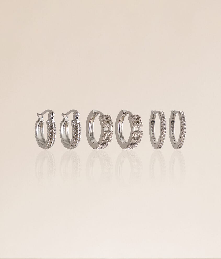 3 Pack Hoop Earring Set