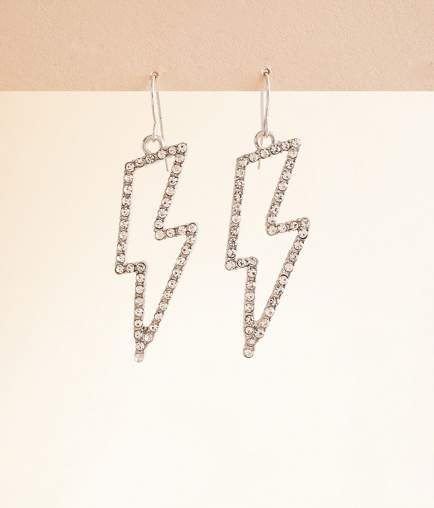 boutique by BKE Glitz Lightning Bolt Earring front view