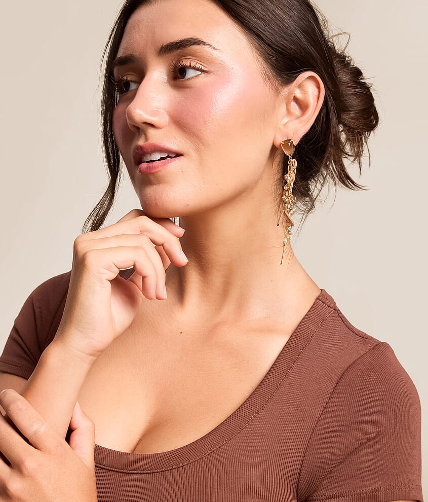 Stone Fringe Earring - thumbnail 4