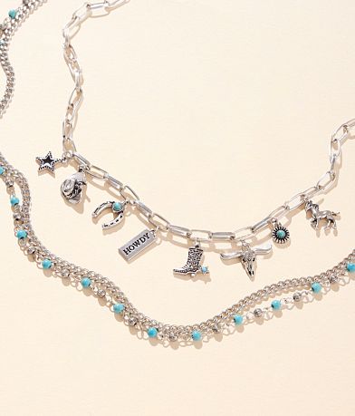boutique by BKE 2 Pack Western Necklace Set front view