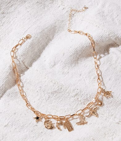 Sterling & Stitch Western Charm Necklace front view