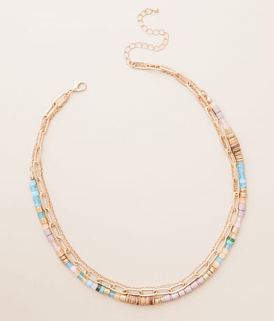 boutique by BKE Triple Tiered Necklace front view