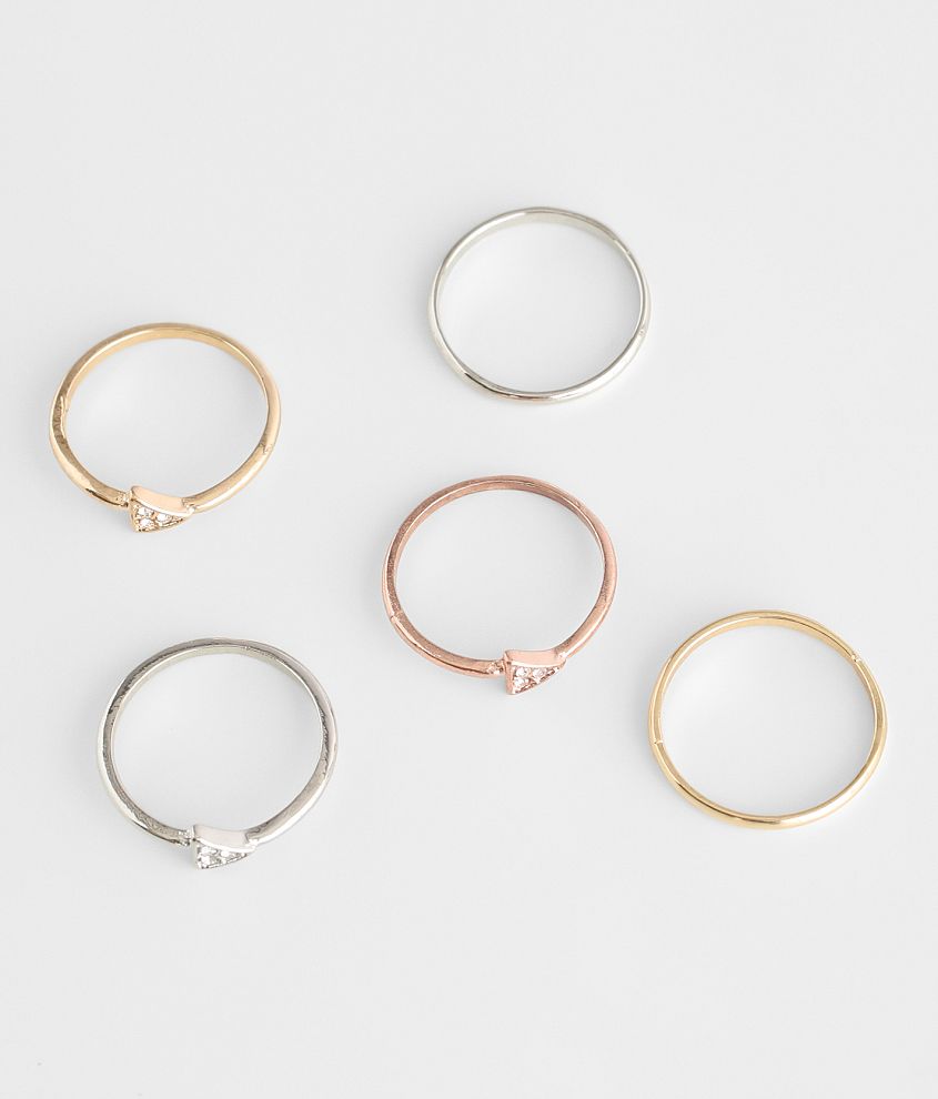BKE 5 Pack Triangle Ring Set front view