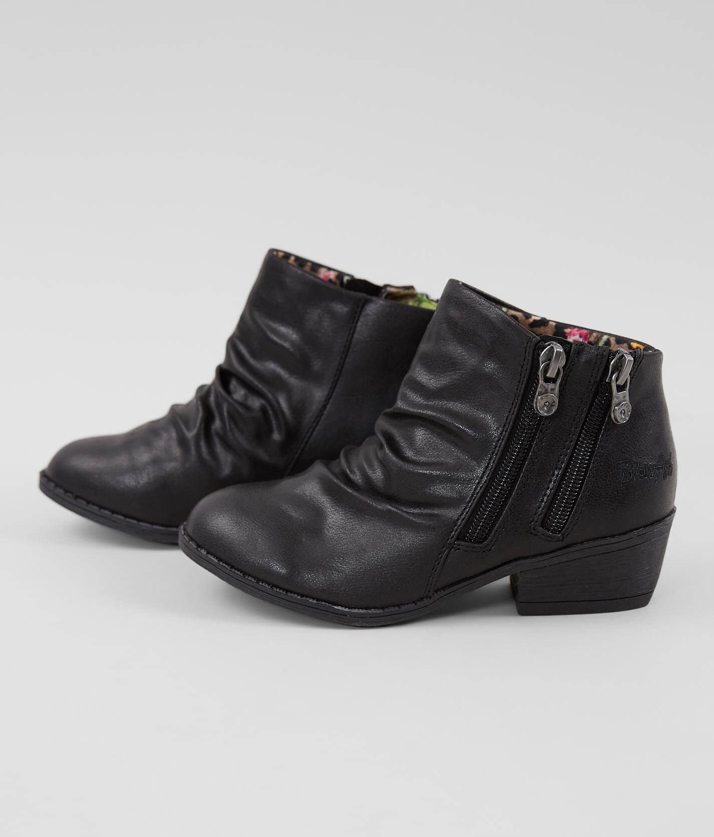 Girls Blowfish Storz Ankle Boot Girl s Shoes in Black Meteorite Metallic Buckle