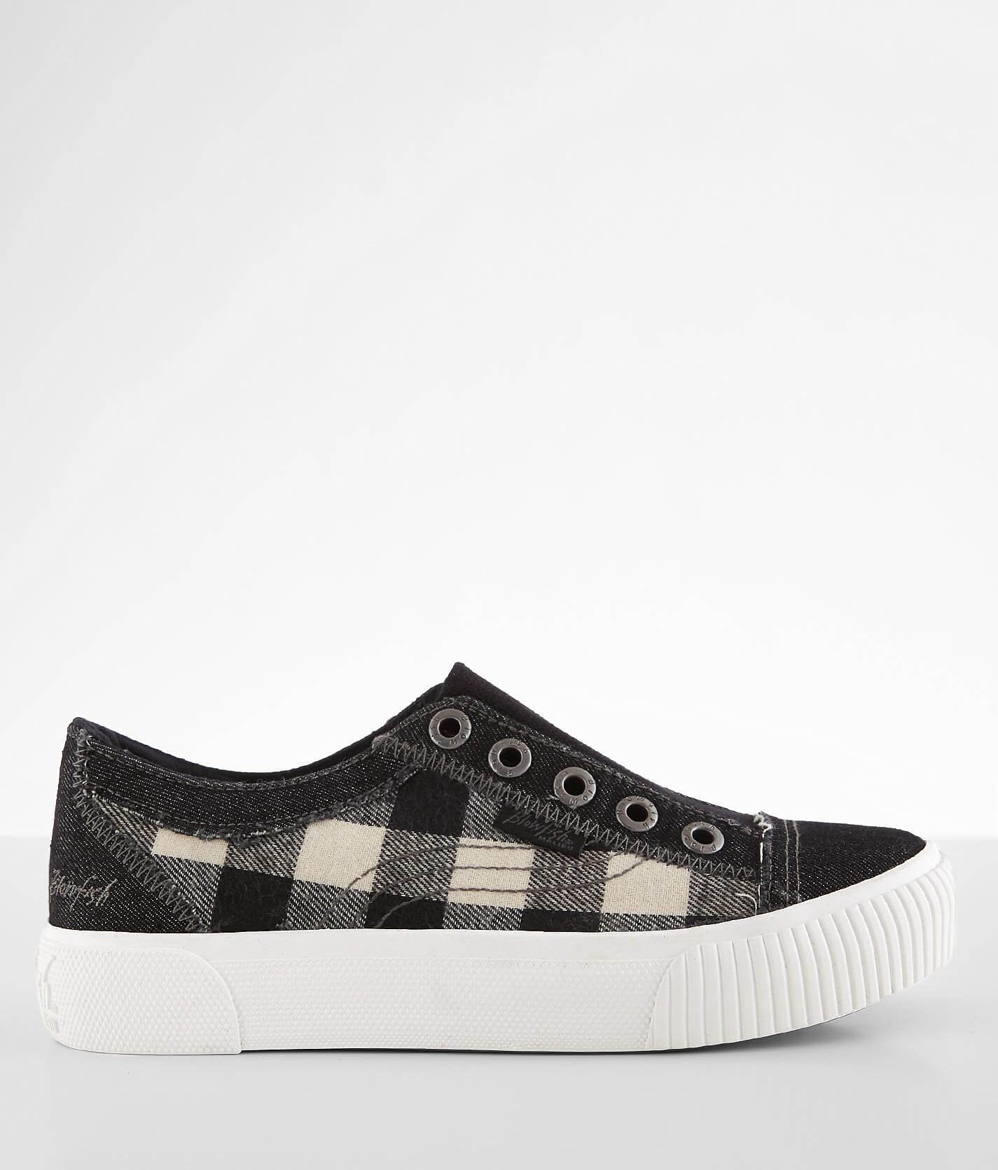 black and white plaid sneakers