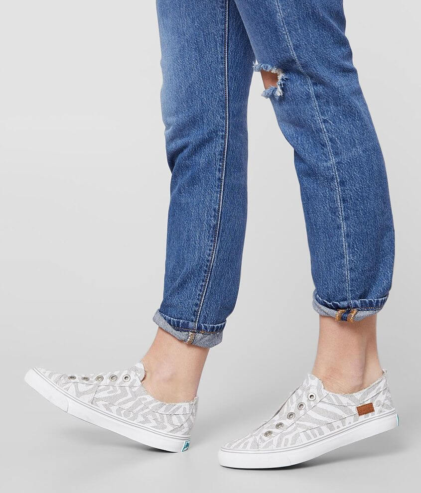 Blowfish Play Zebra Sneaker Women's Shoes in Off White Zebra