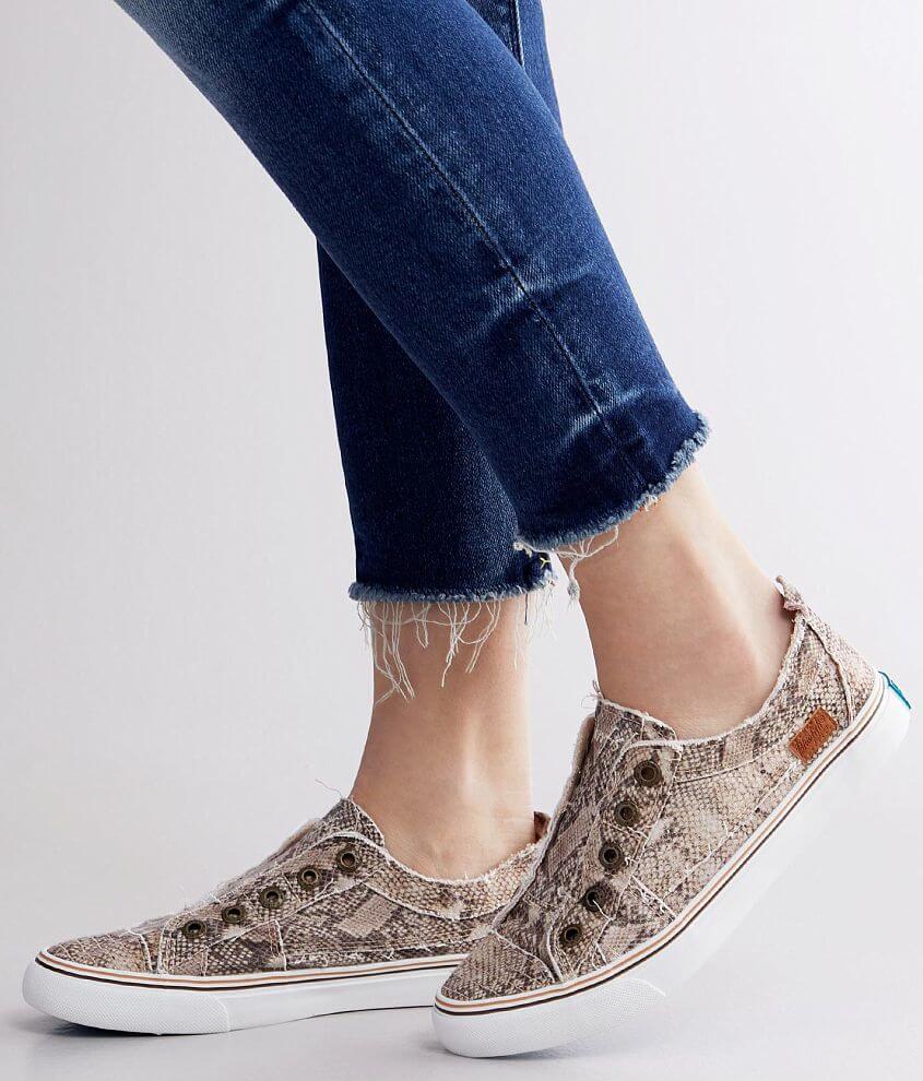 Blowfish Play Linen Snake Print Sneaker front view