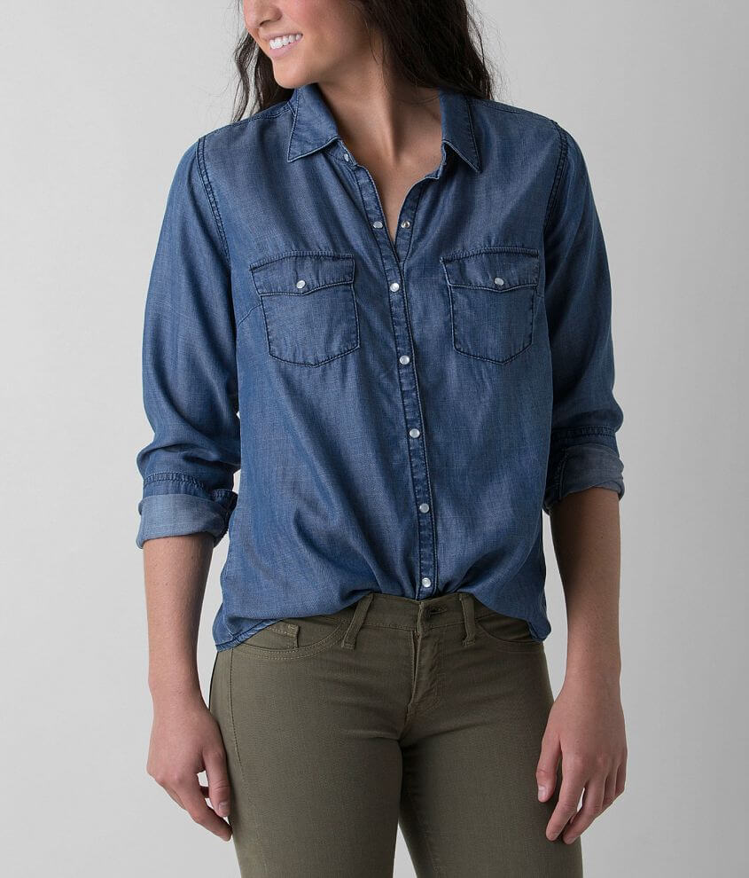 SP Black Chambray Shirt front view