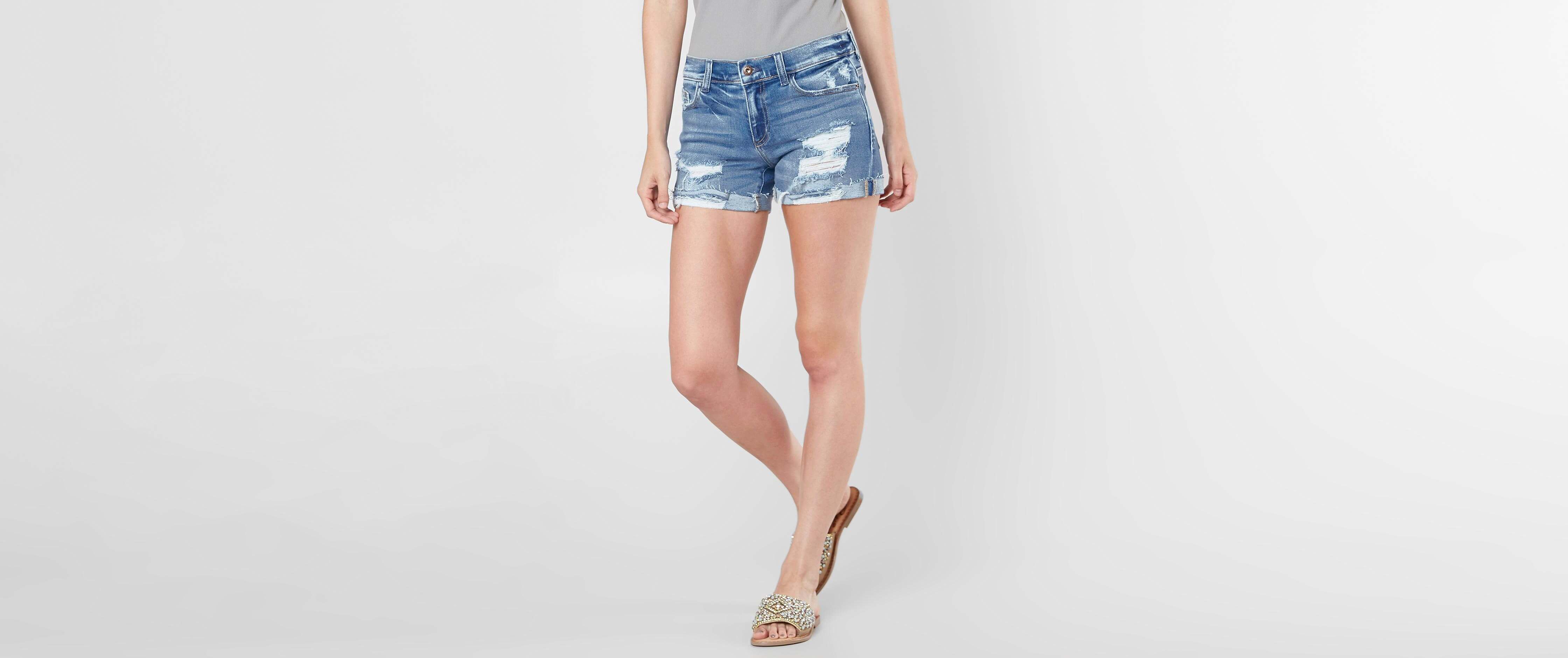 sneak peek mid rise shorts