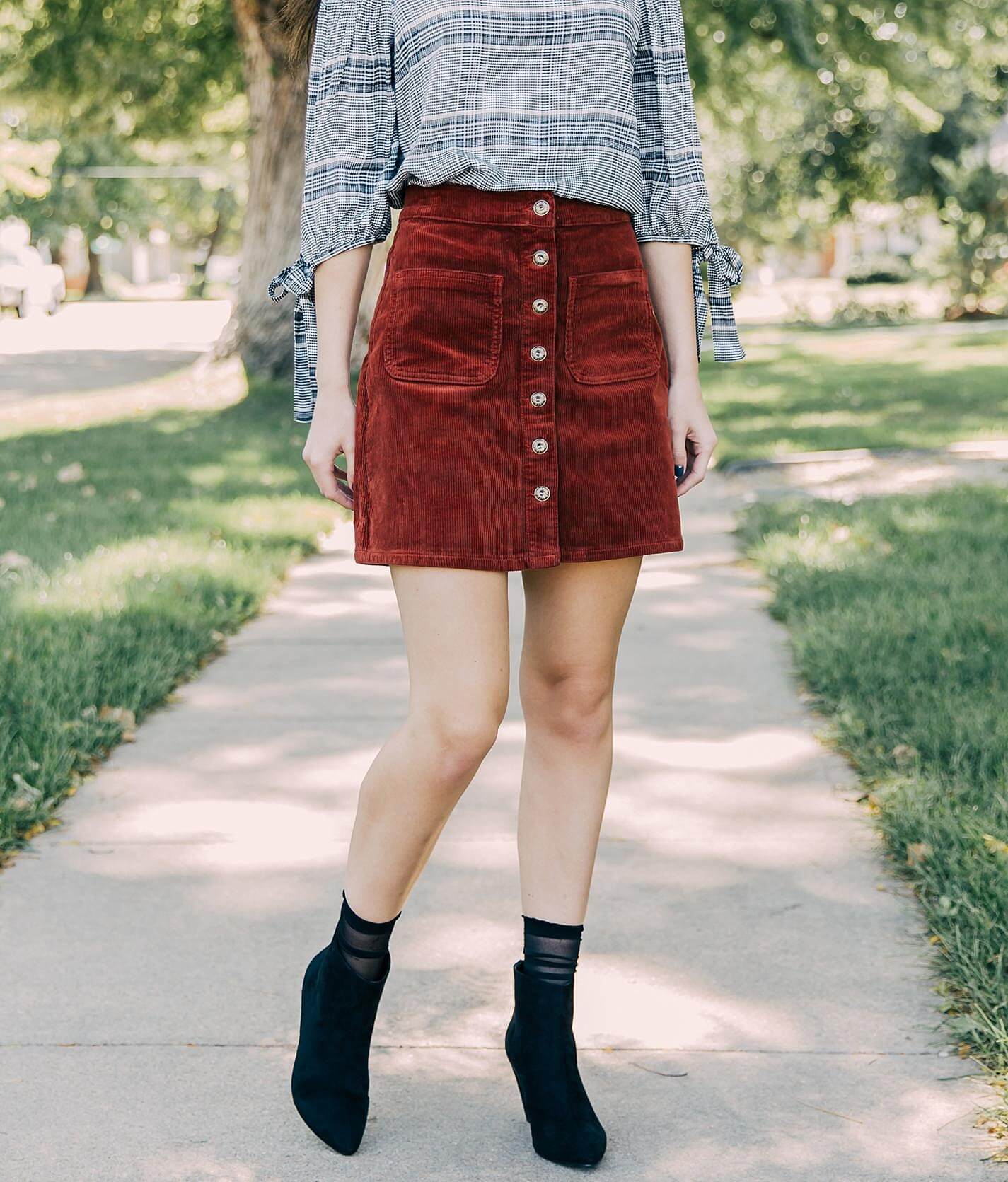 corduroy stretch skirt