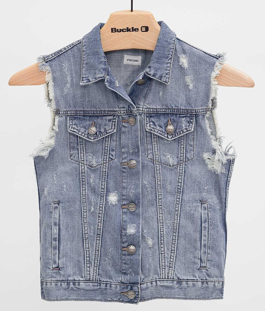 Sneak Peek Denim Vest front view